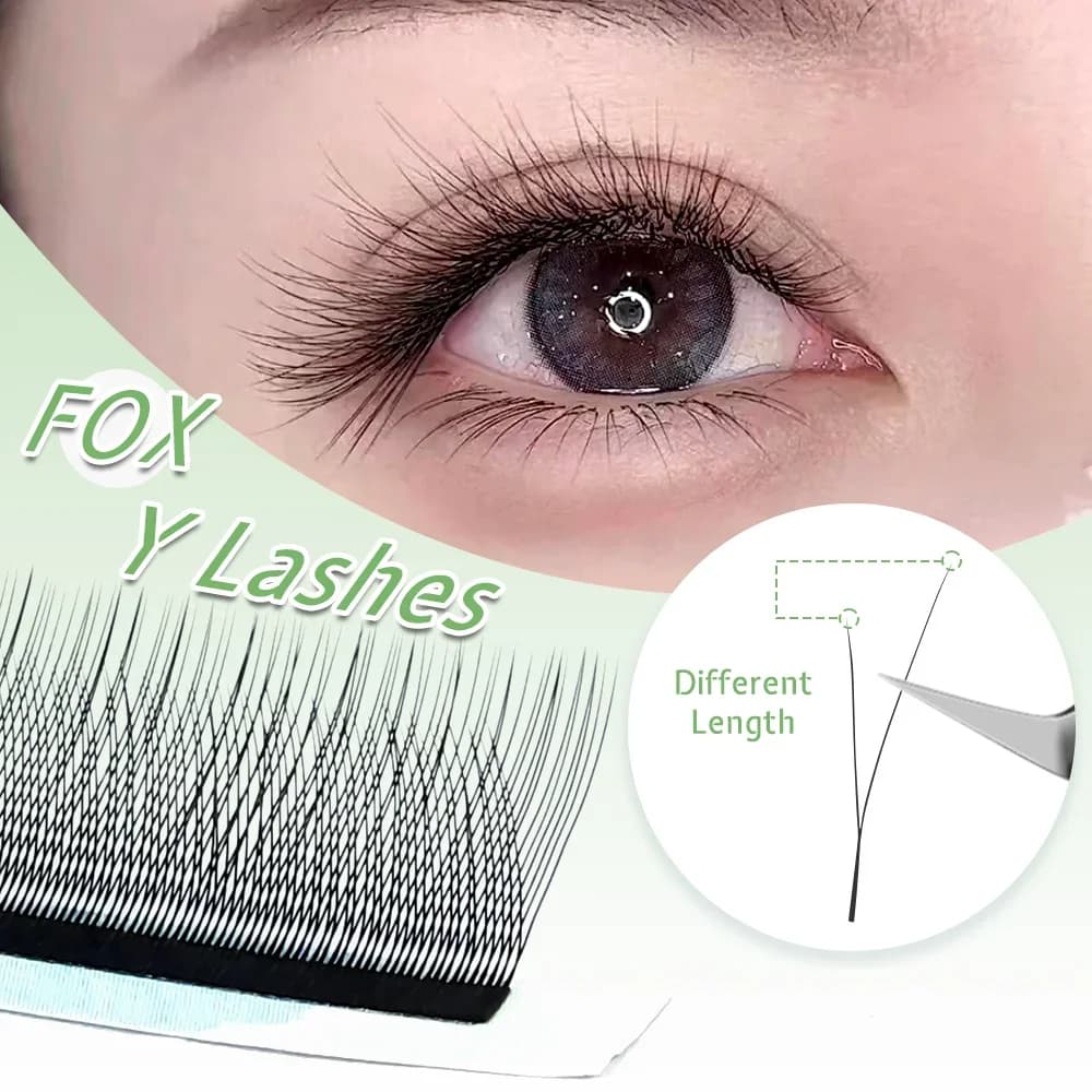 Fox Eye 1D Y Shape Готови Обемни Вентилатори 8-13mm