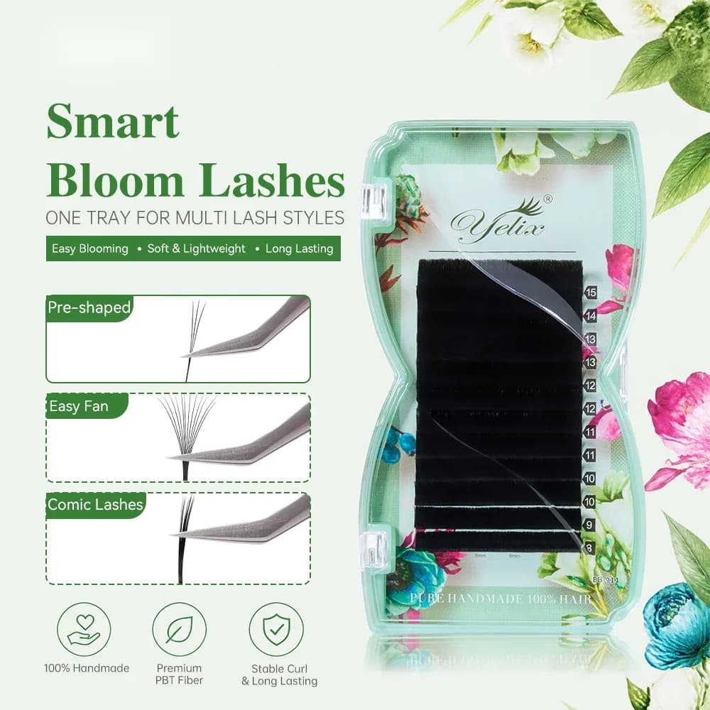 Smart Bloom W-образни предварително оформени обемни мигли