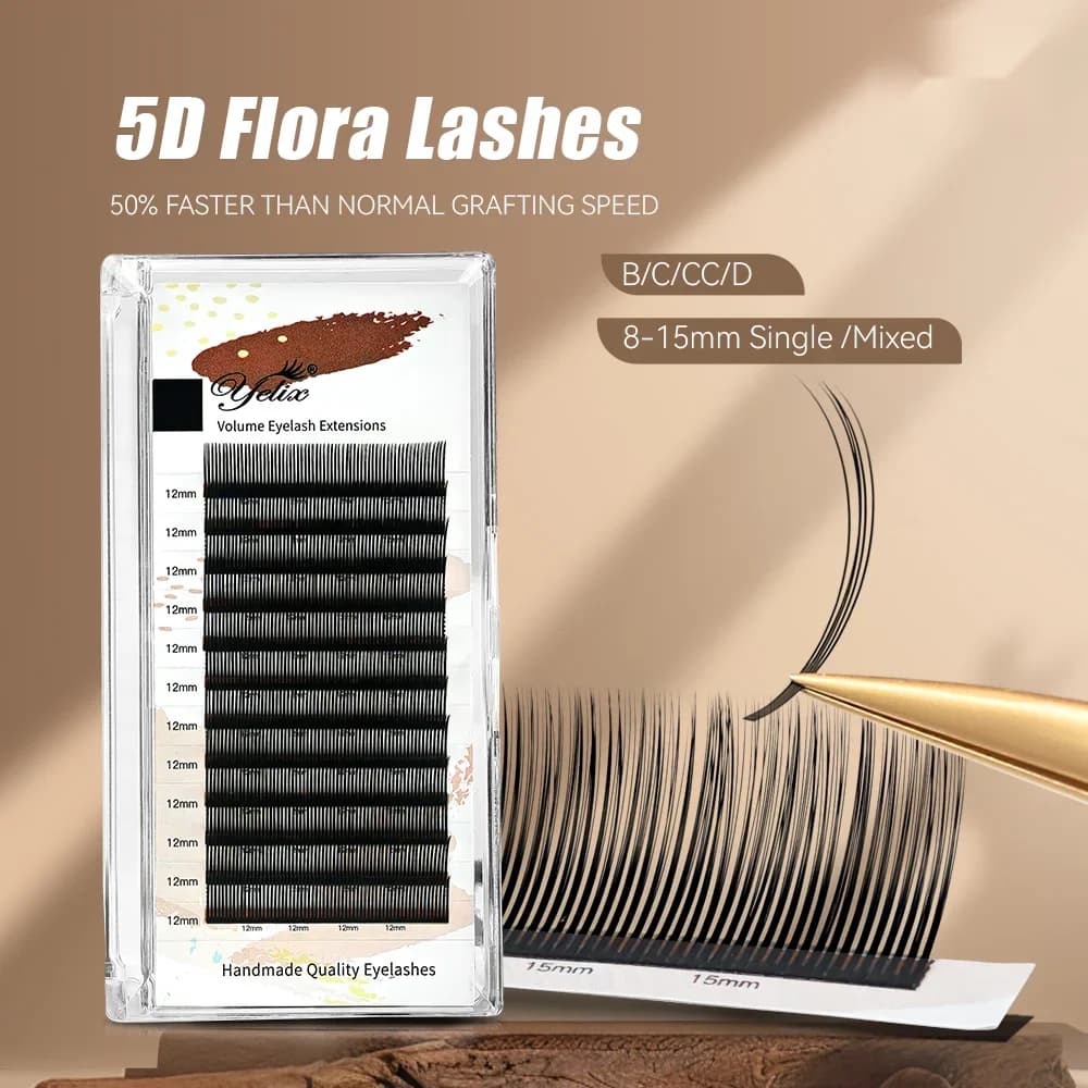 5D Flora индивидуални мигли за удължаване 0.07mm